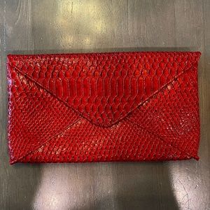 Red envelope style clutch